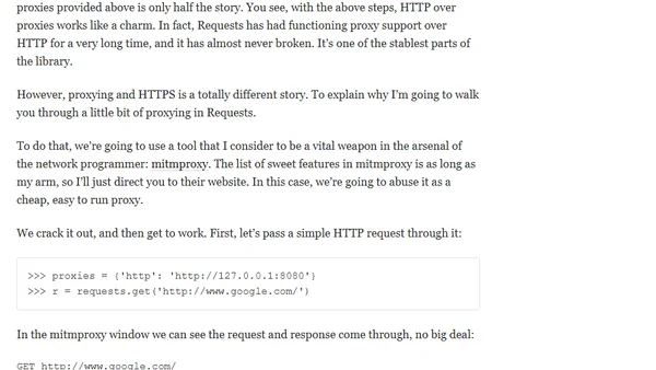 Python Requests And Proxies
