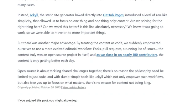 Jekyll: Where content is truly king