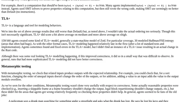 How well do agents use test/verification techniques?