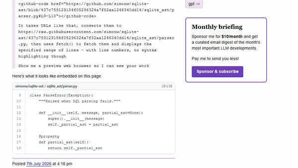 github-code Web Component