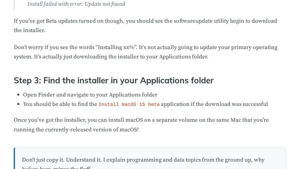 Download macOS Beta Installer