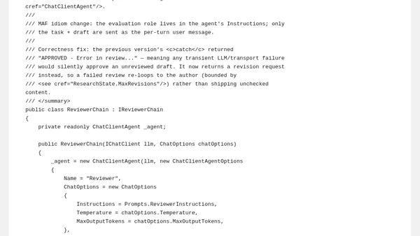 Migrating C# -> Microsoft Agent Framework