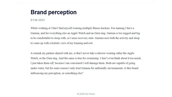 Brand perception