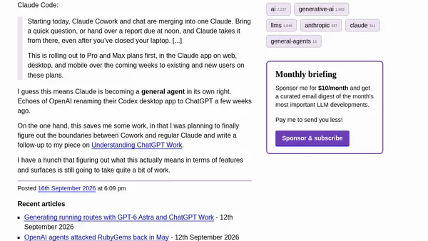Claude Cowork and chat are now one Claude