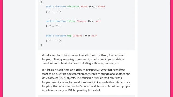 Generics in PHP: The basics