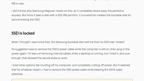 Overcoming Gotchas in Samsung Secure Erase