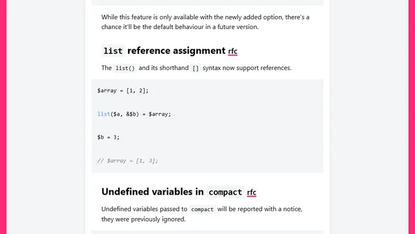 New in PHP 7.3