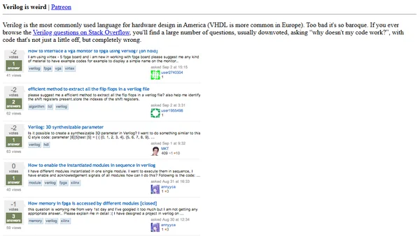 Verilog is weird
