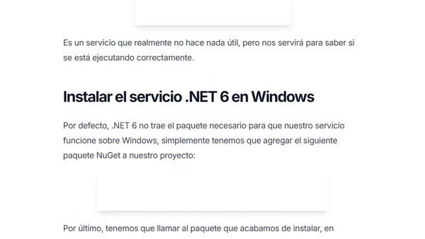 C#: Cómo crear un servicio con .NET 6