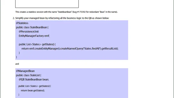 TOTD #95: EJB 3.1 + Java Server Faces 2.0 + JPA 2.0 web application – Getting Started with Java EE 6 using NetBeans 6.8 M1 & GlassFish v3