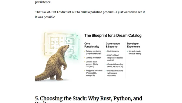 Building Pangolin - My Holiday Break, an AI IDE, and a Lakehouse Catalog for the Curious