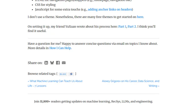 Mailbag: What's the Architecture for your Blog?