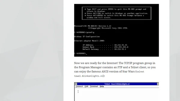 Connecting to the WWW With Windows for Workgroups 3.11