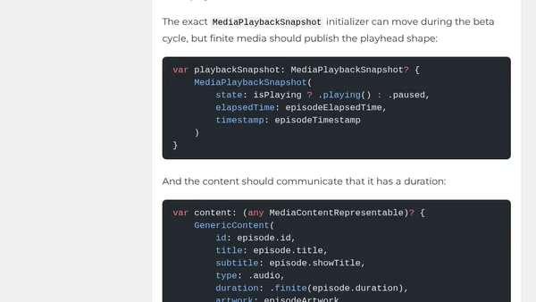Build A Now Playing Integration For Audio And Video Apps