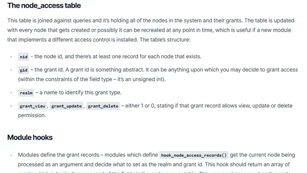 Implementing user-specific, role-based access control per node type, per group. (Part 2)