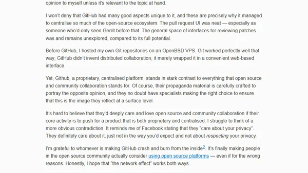 On GitHub's downfall