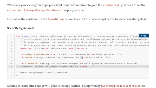 Getting Started With NSPersistentCloudKitContainer