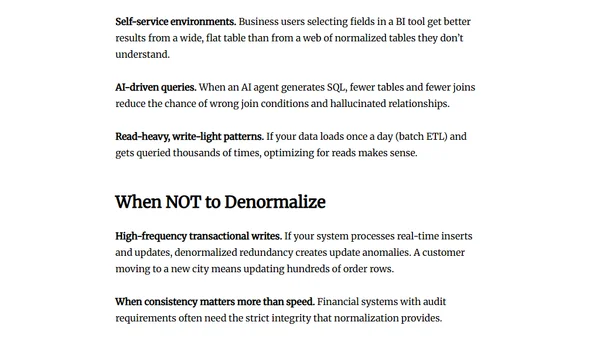 Denormalization: When and Why to Flatten Your Data