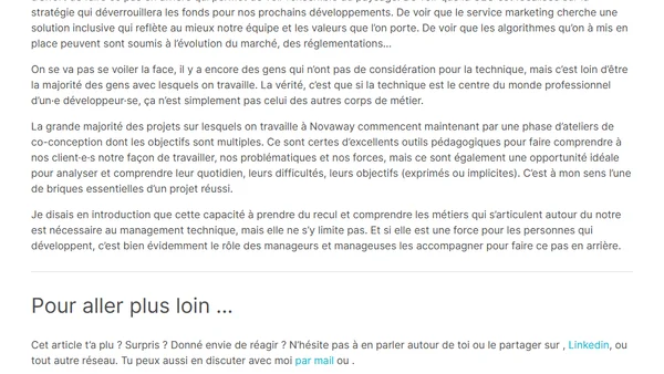 Un pas en arrière