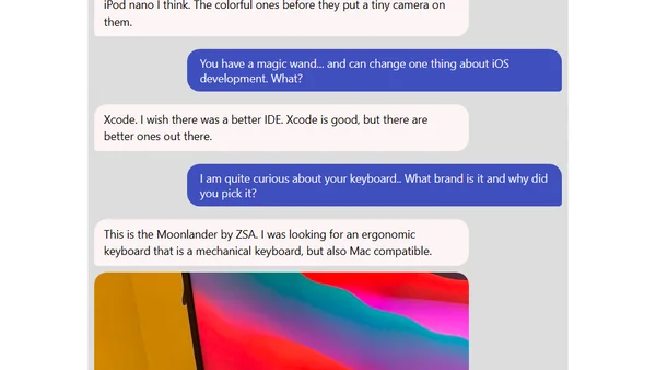iOS Chat with Mikaela Caron