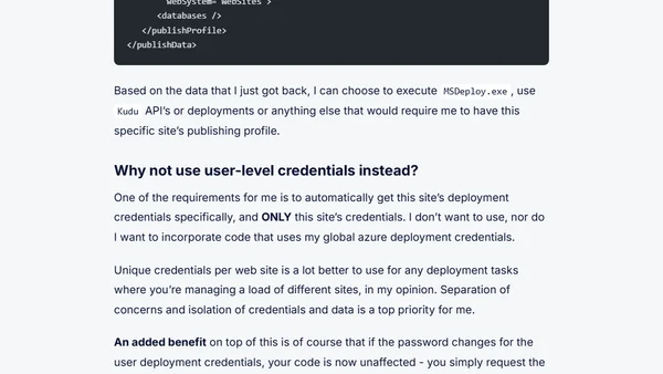 Azure Resource Manager - Part 7 - Download an Azure Publishing Profile (xml) programmatically using REST