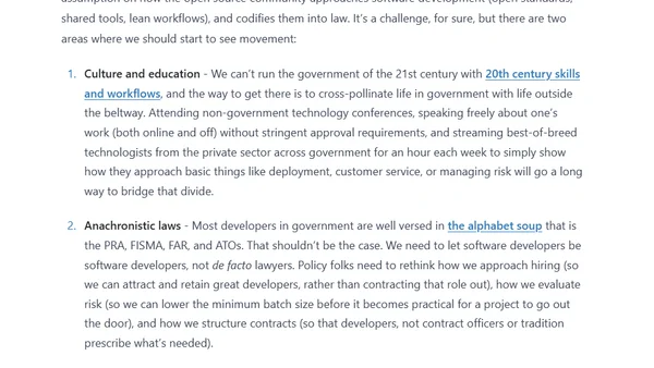 What's next for federal IT policy, IMHO