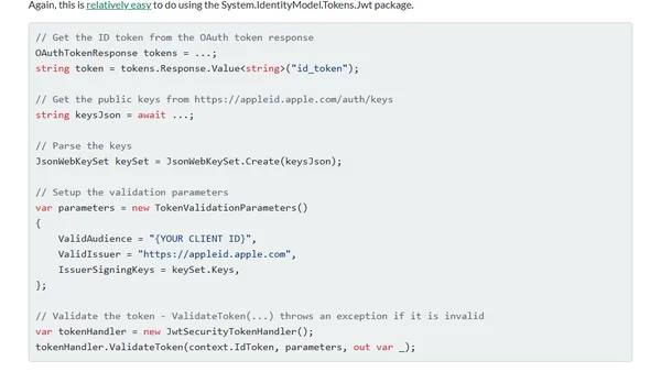 Prototyping Sign In with Apple for ASP.NET Core