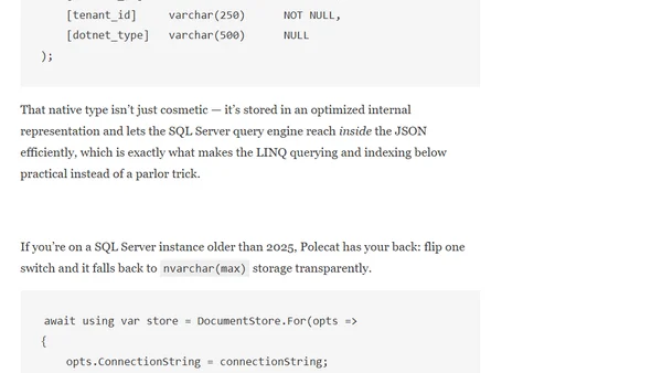 SQL Server as a Document Database — and why you want that!