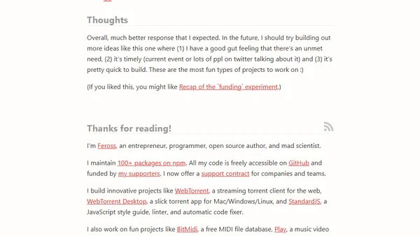 Introducing `thanks`