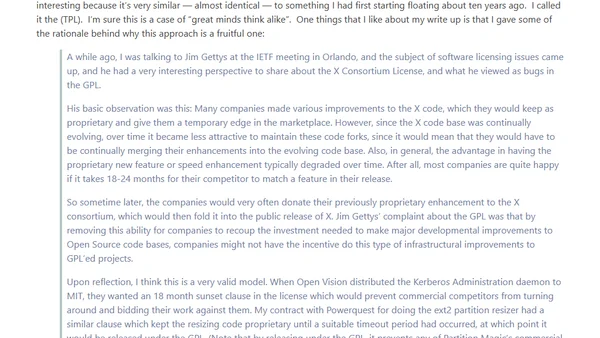 The Transitive Grace Period Public Licence: good ideas come around…