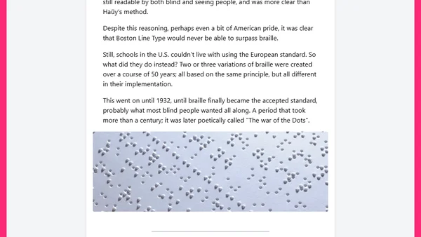 Braille, and the evolution of software development