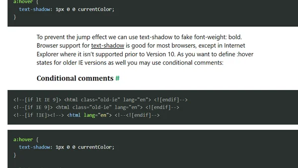 Using text-shadow instead of font-weight bold to avoid jumping