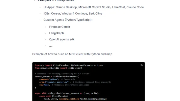 Model Context Protocol (MCP) an overview