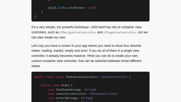 MVC: Many View Controllers