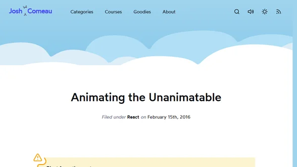 Animating the Unanimatable