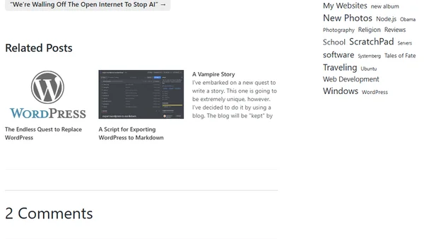 More Thoughts on Replacing WordPress