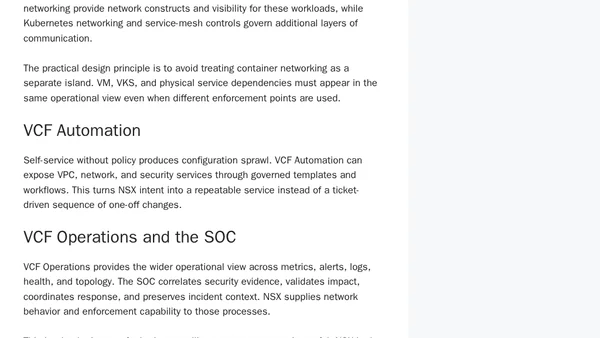 Why NSX Is the Nervous System of VMware Cloud Foundation