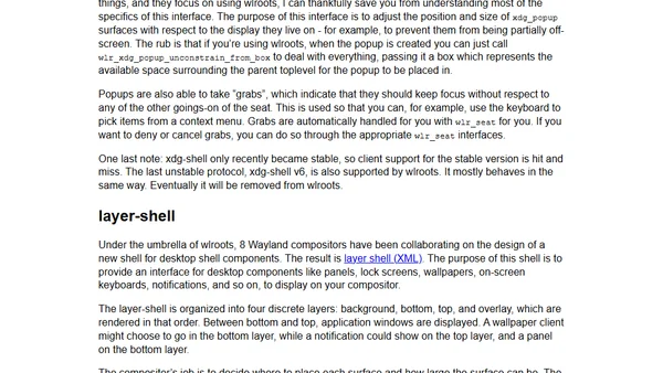 Writing a Wayland compositor with wlroots: shells