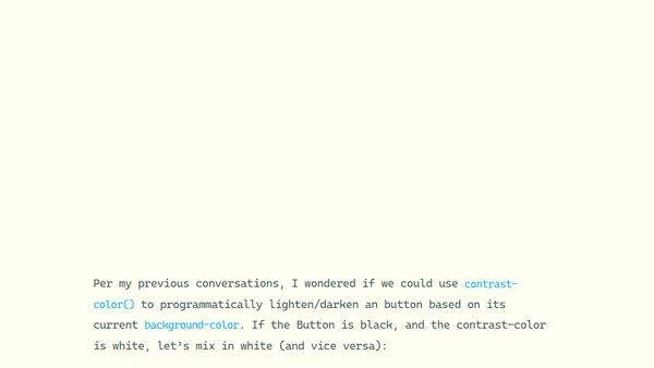 Algorithmic hover states with contrast-color()