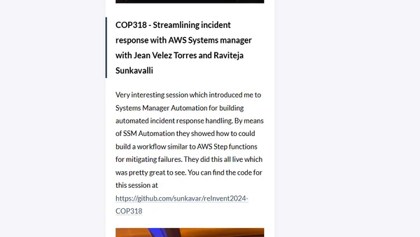 AWS re:Invent 2024 Day 1