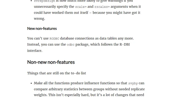 Survey package news