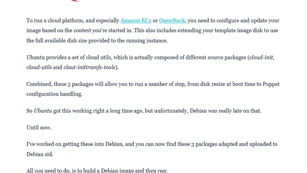 Cloud tools for Debian