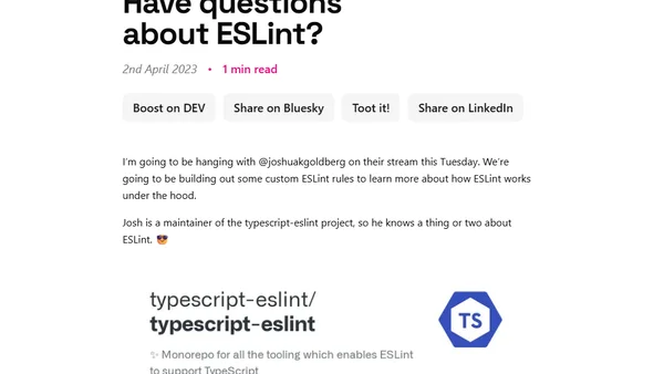 Have questions about ESLint?