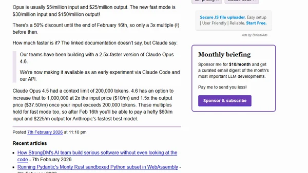 Claude: Speed up responses with fast mode