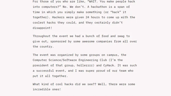 HackISU Hackathon!!