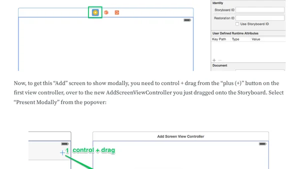 Adding Buttons to the Navigation Bar with Storyboards