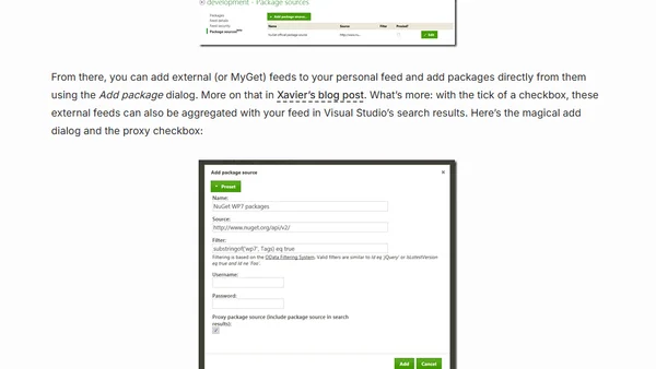 Introducing MyGet package source proxy (beta)