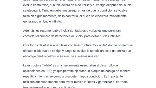 Bucle while en PHP