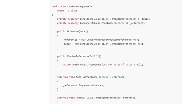 Implementing Java ReferenceQueue and PhantomReference in C#