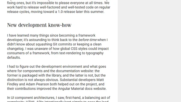 What I’ve Learned Working on a Large Open-Source Framework